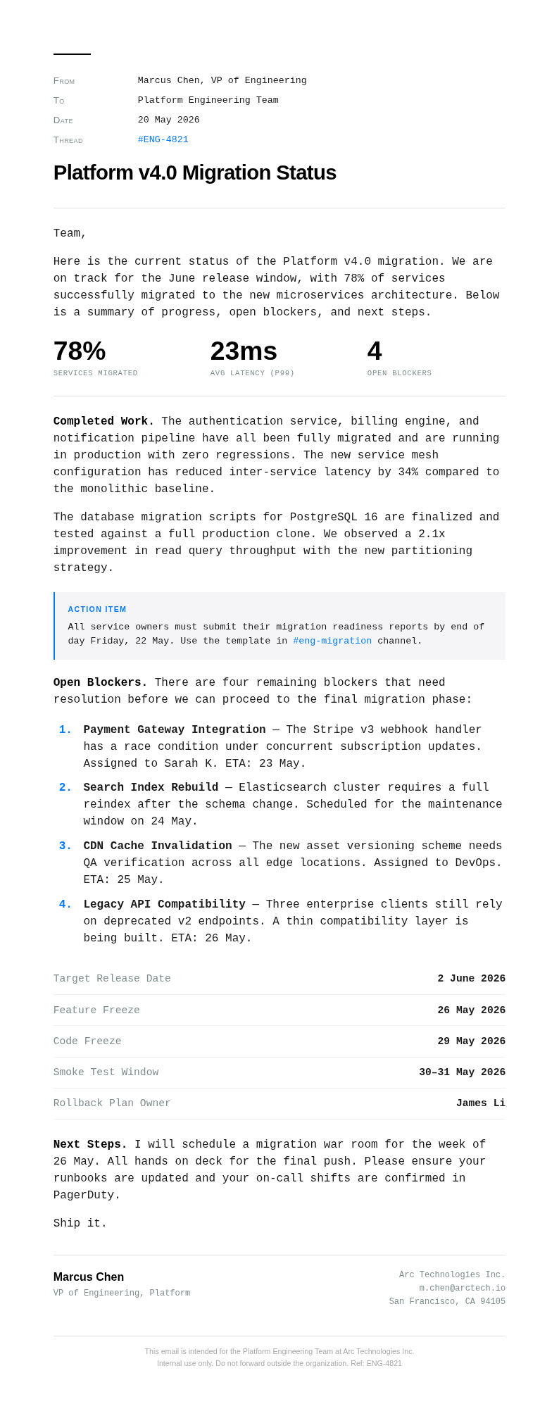 Tech minimalist email